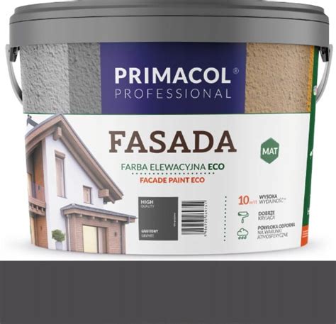 FARBA ELEWACYJNA FASADOWA PRIMACOL PRIMACOL FASADA ECO GRAFITOWY 4 5 L