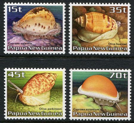 Stamps World Papua New Guinea Muh Stamps Sea Shells