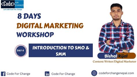 SMO And SMM Day 4 7 Days Digital Marketing Workshop CFC