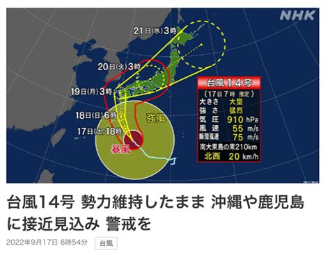 屋久島発 田舎暮らし通信 台風14号 いまはまだ静か。大きくなっています。。。