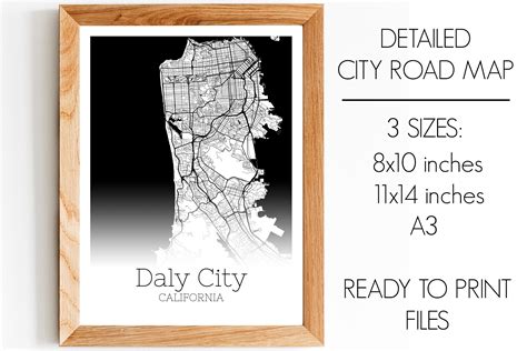 Daly City California City Map Graphic by SVGExpress · Creative Fabrica