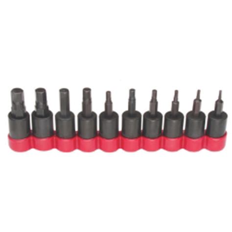 VIM TOOLS VBH210M 10 Piece Metric Hex Bit Driver Set