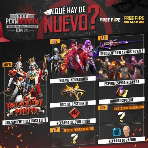 Free Fire Agenda Semanal Del Al De Diciembre Trae El Pase Lite