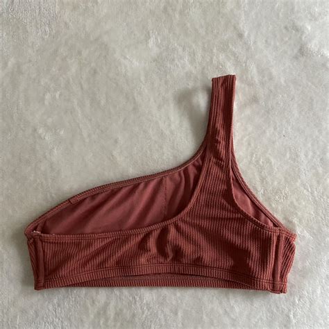Cute Bikini Top Burnt Orange Color One Shoulder Depop