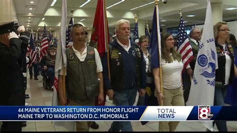 Four Dozen Veterans Return From Honor Flight Maine Trip