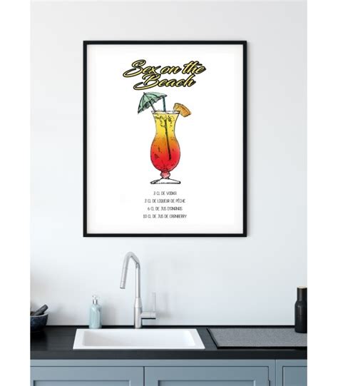 Affiche Cocktail Sex On The Beach Affiches Pour La Cuisine LAfficherie