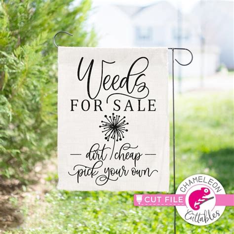 Weeds for Sale funny garden sign quote gardening SVG File | Etsy