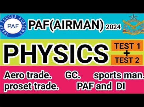 Paf Test Part Paf Airman Aerotrade Physics Test Preparation