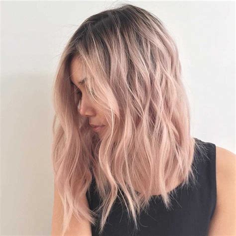 TRY SUBTLE PINK HINTS Pastel Pink Hair Ombre Pink Blonde Hair Light