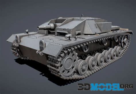 3D Model – StuG III - WW2 German Tank Destroyer (PBR)