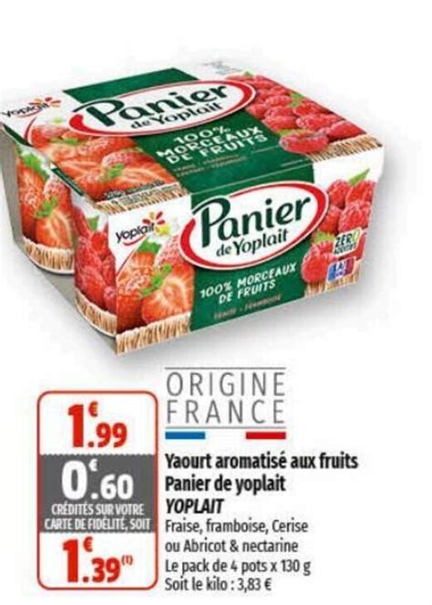 Promo Yaourt aromatisé aux fruits Panier de yoplait YOPLAIT chez