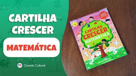 Cartilha Crescer Matemática Ciranda Cultural YouTube