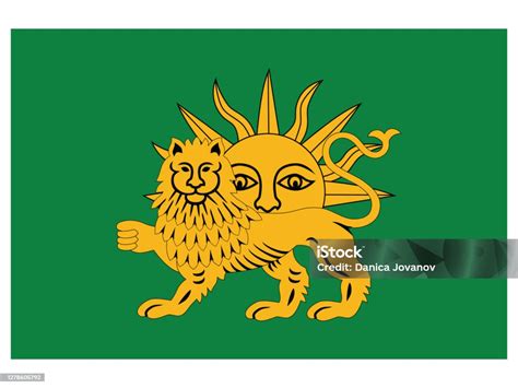 Flag Of The Safavid Dynasty From 1576 To 1666 Stock Illustration