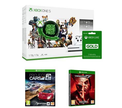 Microsoft Xbox One S 3 Month Game Pass X 2 Live Gold Membership Tekken 7 And Project Cars 2