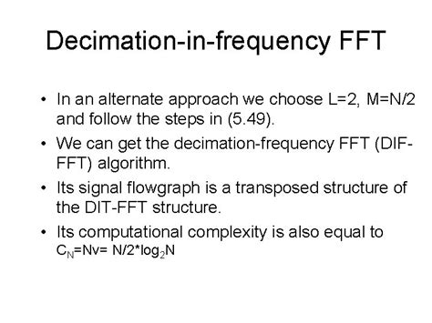 Fast Fourier Transform Fft Algorithms Relation To The