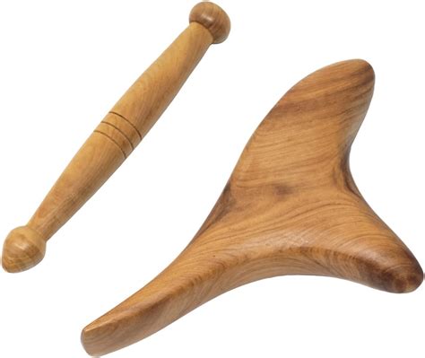 Honbay 2pcs Reflexology Tools Wood Body Massage Tools