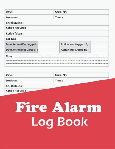 Fire Alarm Log Book: Fire Inspection And Testing Log - For Landlords ...