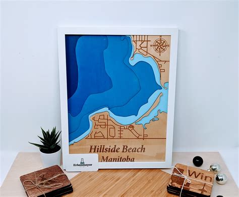 Hillside Beach Lake Winnipeg Bathymetric Map Erlenmeyer Designs Science Design