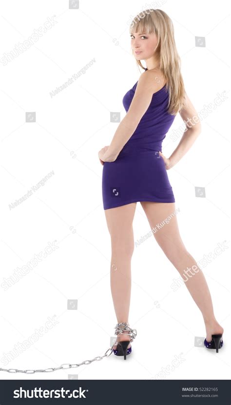 Sexy Blonde Purple Dress On High Stock Photo Shutterstock