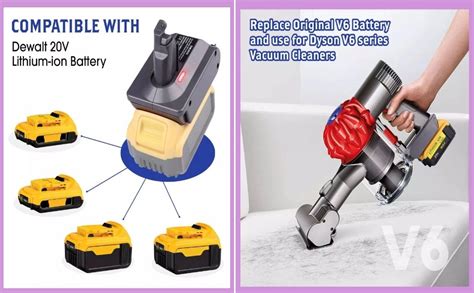 Amazon Makbos For Dewalt For Dyson V Battery Adapter V V