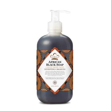 Nubian Heritage African Black Soap Liquid Hand Soap 12 Oz