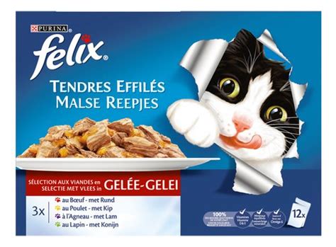 Felix Nourriture pour chat Bouchées en gelée viande 12x100g Sachet