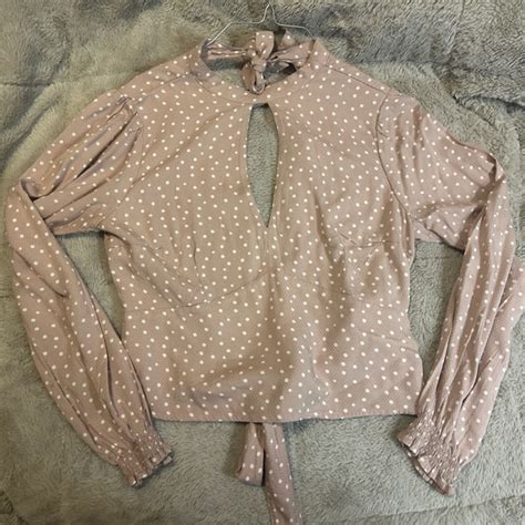 Abercrombie Fitch Tops Abercrombie Tie Waist Polka Dot Shirt Very