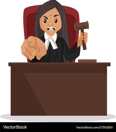 Female Judge Cartoon Character Royalty Free Vector Image