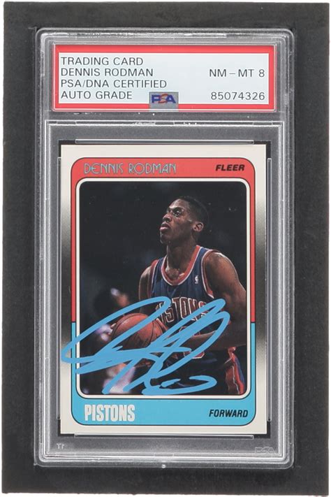 Dennis Rodman Signed Fleer Rc Psa Auto Pristine Auction