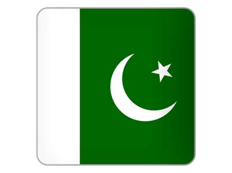 Square Icon Illustration Of Flag Of Pakistan