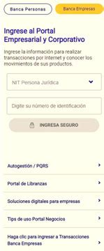 Acceso Al Portal Negocios Portal Negocios Banco De Bogot