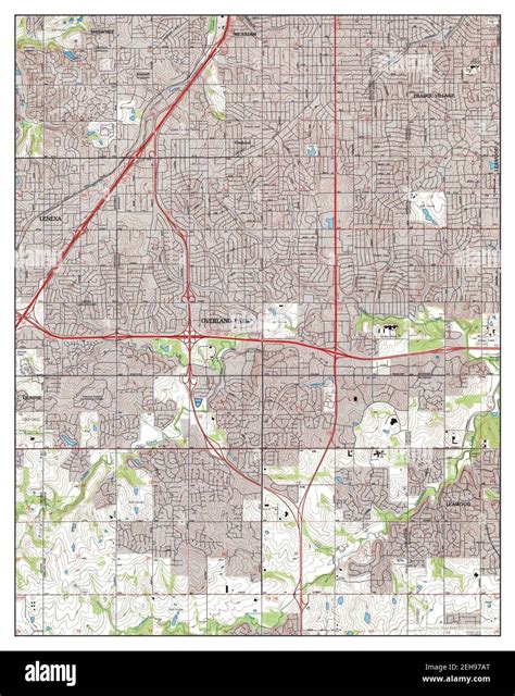 Lenexa Kansas Map 1991 124000 United States Of America By Timeless