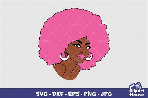 Pink Afro Woman Graphic By Thecliparthouse Creative Fabrica