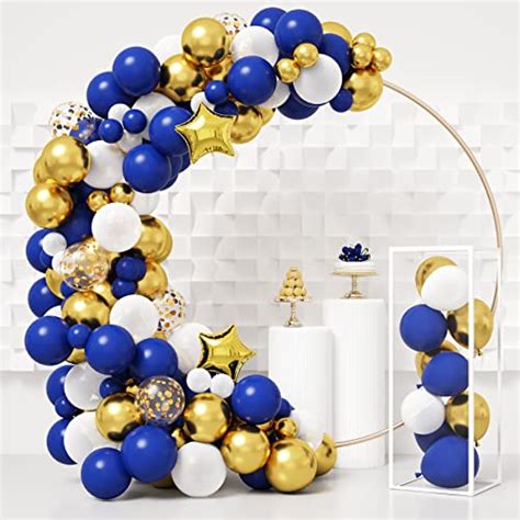 Best Blue And Gold Balloon Garland How To Make Your Own