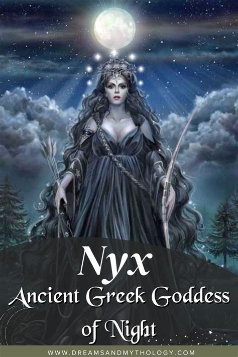 Nyx Ancient Greek Goddess Of Night Portraits De Personnages Art