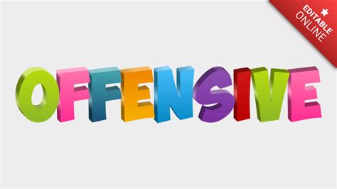 offensive text effect generator textstudio