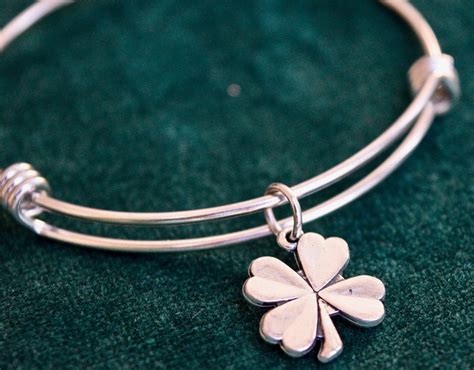 Four Leaf Clover Charm Bracelet an Adorable Gift Simple - Etsy