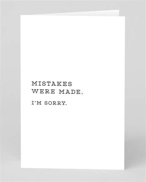 Mistakes Were Made Sorry Card | Ohh Deer