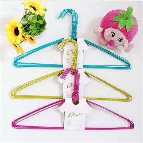 Jual Gantungan Baju Kawat Kuat Dan Lentur Hanger Warna Calypso Set