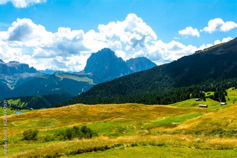 Dolomites Italy - August 29 2022: Dolomites - mountain range in the north-eastern part of Italy ...