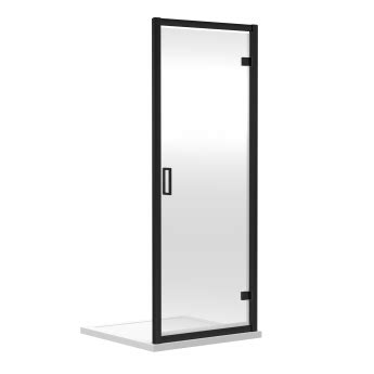 Nuie Rene Black Hinged Shower Enclosure | 4 Sizes