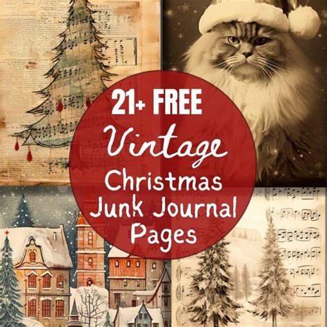 21+ FREE Christmas Junk Journal Printables - Artsydee - Drawing, Painting, Craft & Creativity