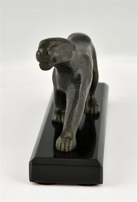 Art Deco Bronze Sculpture Of A Panther Deconamic