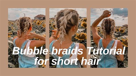 Bubble Braids Tutorial But For Short Hair ☁️🤍 Youtube