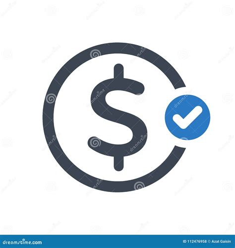 Finance Icon With Check Sign Finance Icon And Approved Confirm Done