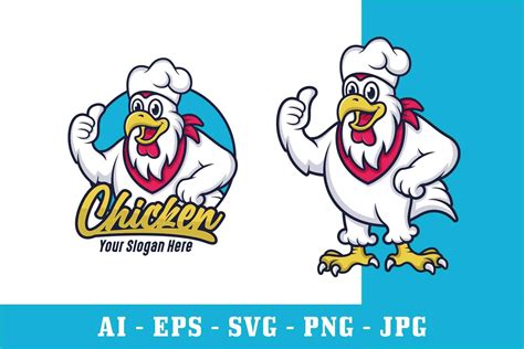 Chicken Mascot Design Logo Template Graphic by Kerja Serabutan ...