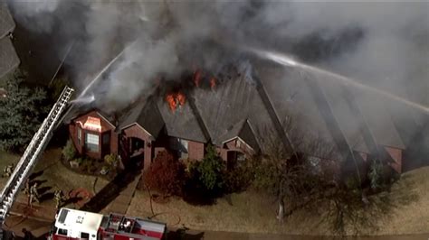 Firefighters Battling Large House Fire In Oklahoma City