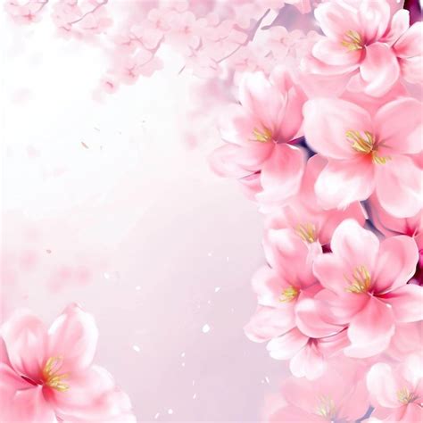 Premium Photo | Realistic cherry blossom background and beautiful pink ...