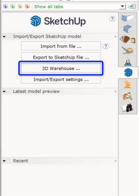 Sketchup 3d Warehouse Configura Help Center