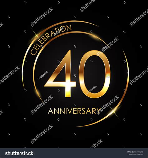 Template Logo 40 Years Anniversary Vector Stock Vector Royalty Free 1066998218 Shutterstock